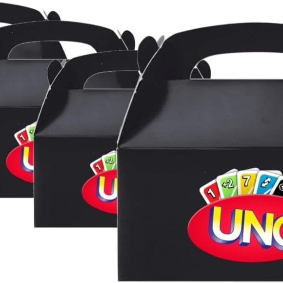 1st Birthday Party Favor Boxes, Black Game Theme Gift Boxes, Pack of 10 - Picture 3 of 3